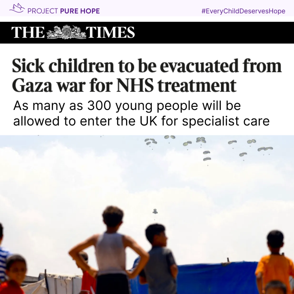 Sick children to be evacuated from Gaza war for NHS treatment