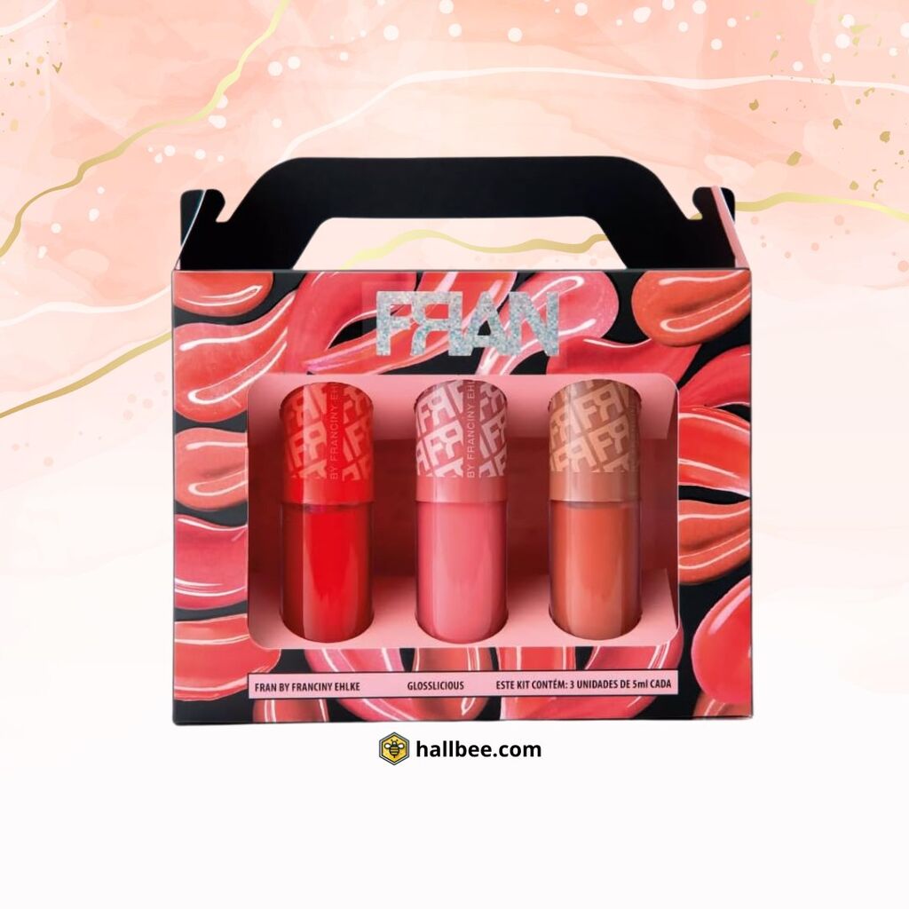 Kit Gloss &ndash; Franciny Ehlke &ndash; Glosslicious &ndash; Trio de Gloss: Brilho e Estilo em Um S&oacute; Kit