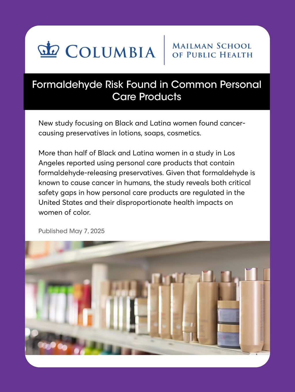 Send a letter: Safer Beauty for All!