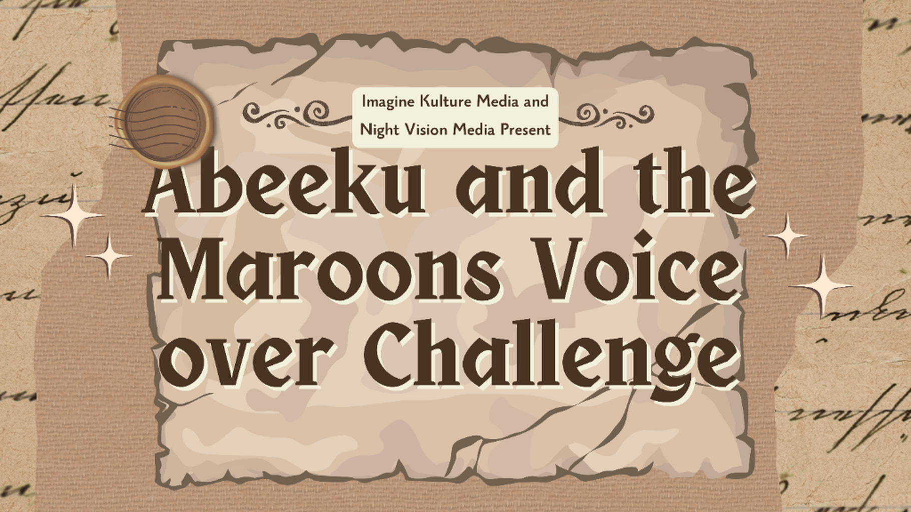 Abeeku and the maroons VOICE ACTING AUDITIONS