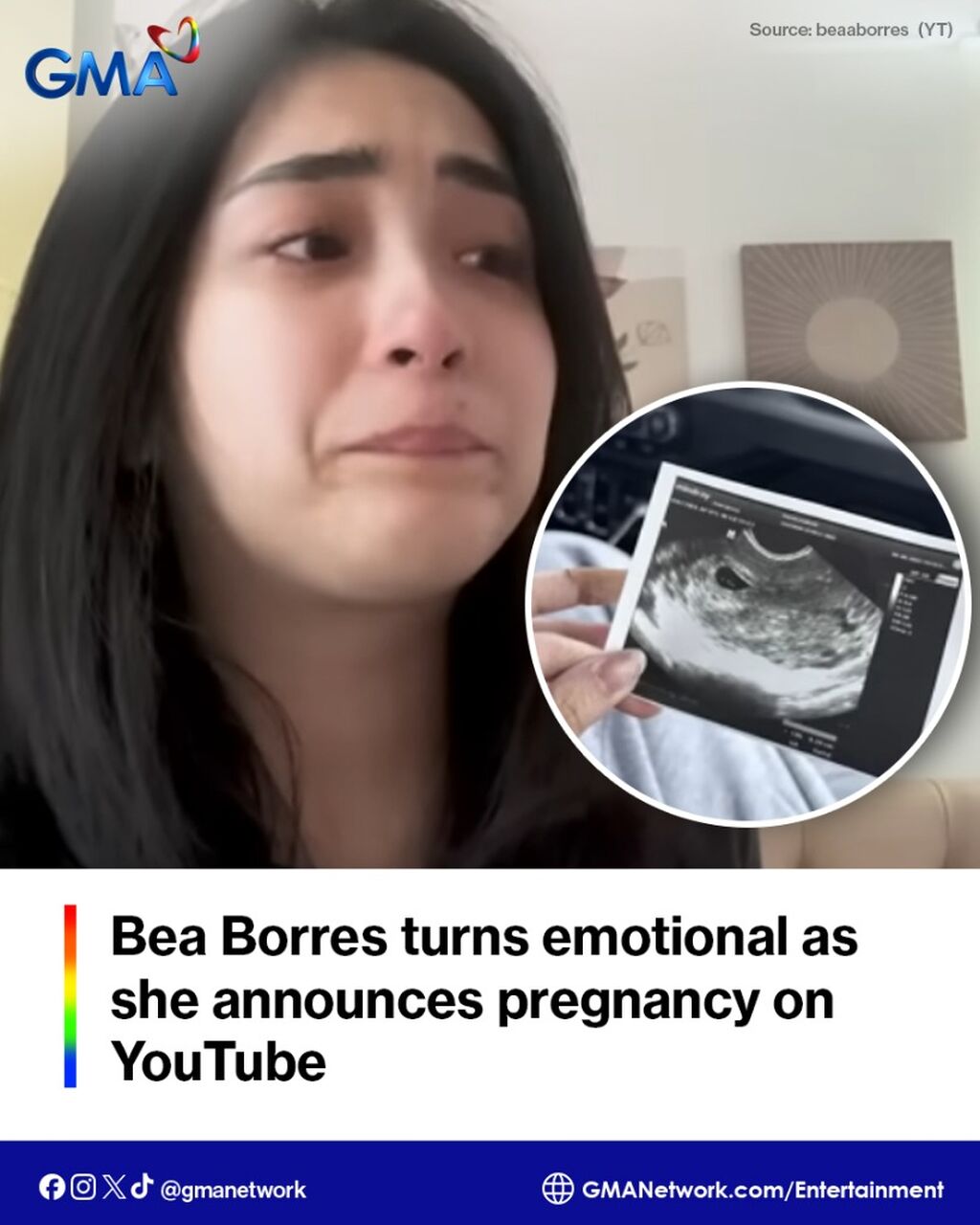 Bea Borres turns emotional as she announces pregnancy on YouTube