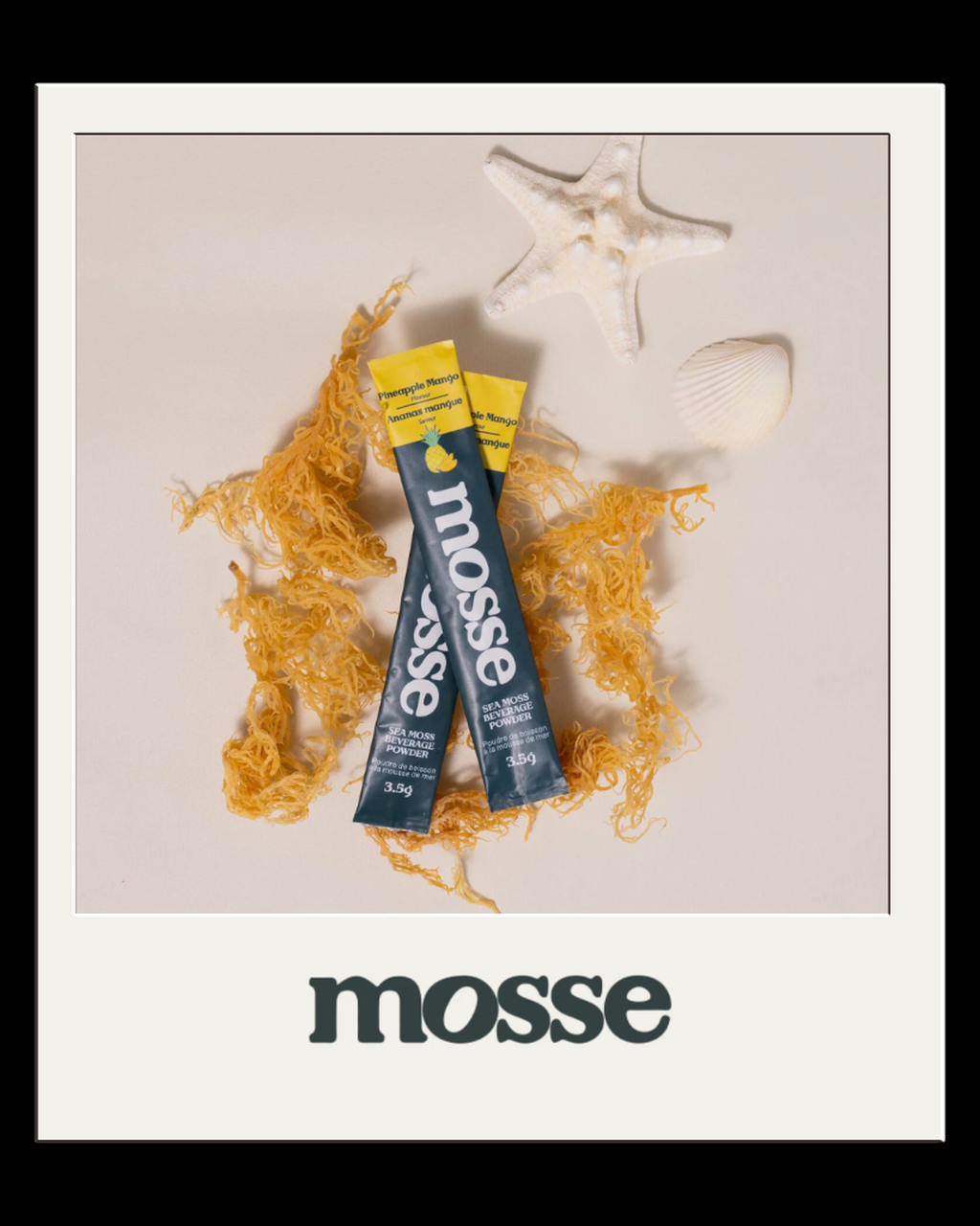Mosse Sea Moss Beverage Powder, pineapple-mango, prebiotics