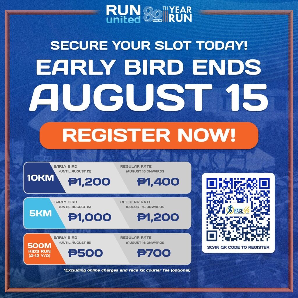 Early Bird Registration for Run United