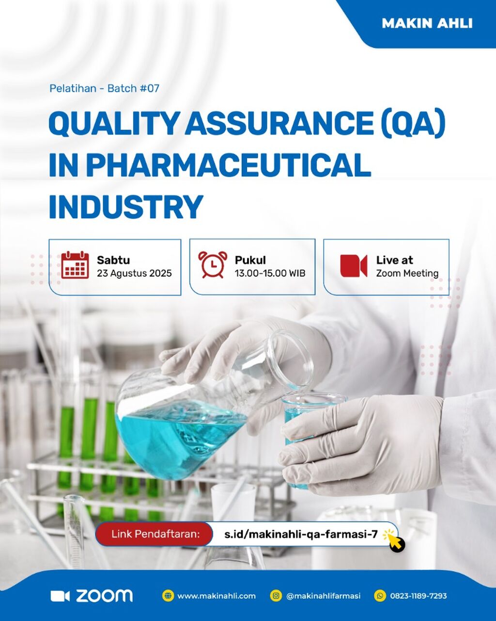 PELATIHAN QUALITY ASSURANCE (QA) IN PHARMACEUTICAL INDUSTRY BATCH 20