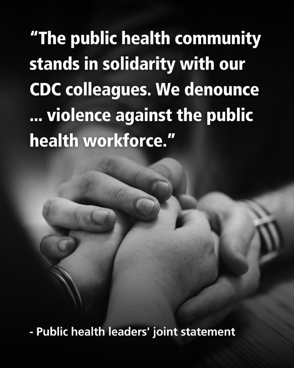 Joint message of solidarity for CDC workers