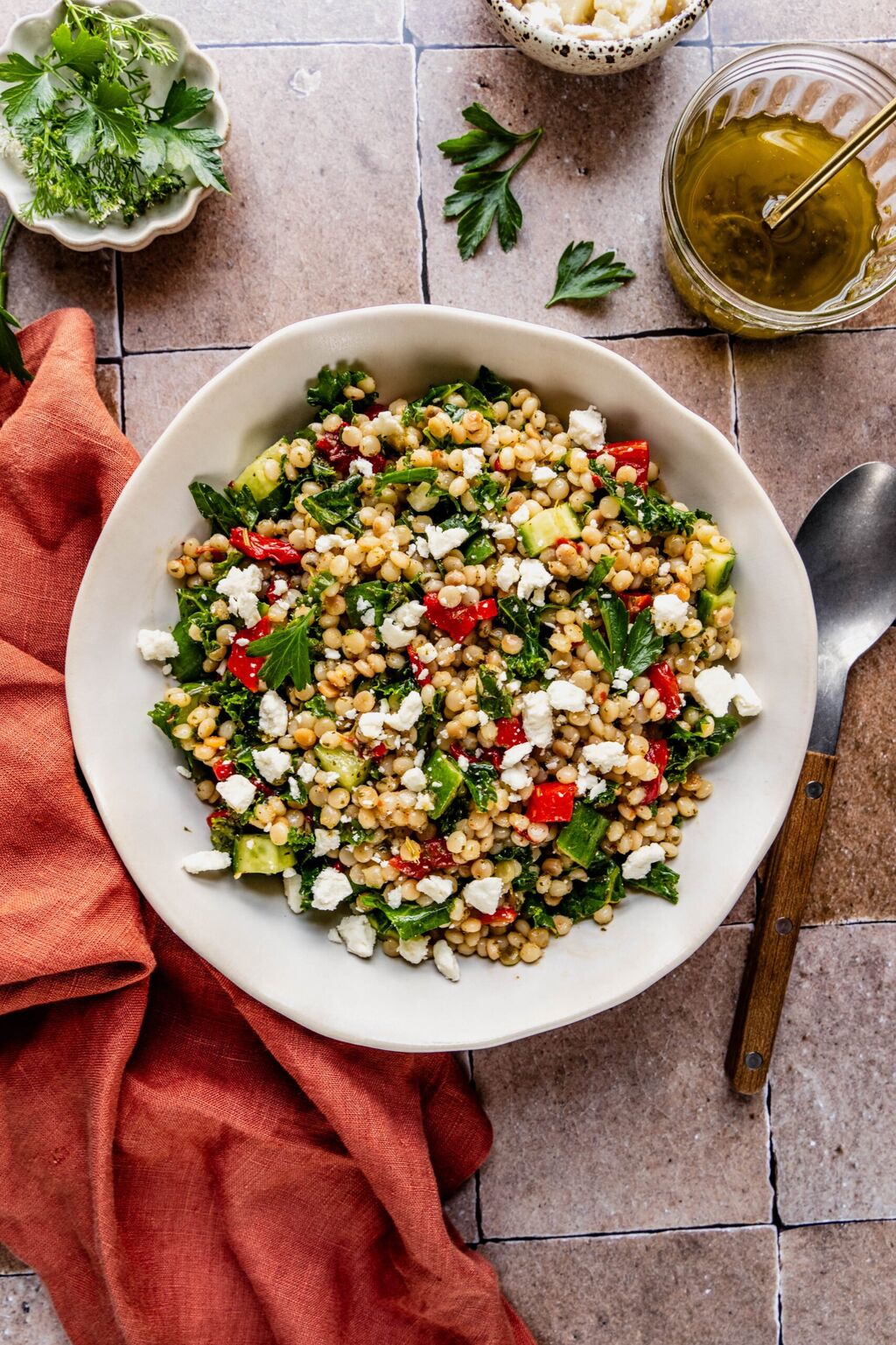 Couscous Kale Salad for a Healthy Summer Meal - The Windy City Dinner Fairy