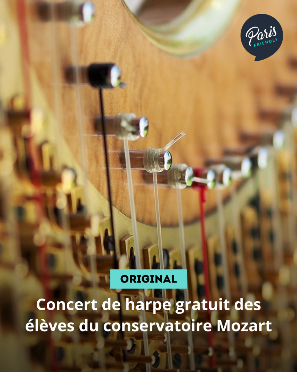 Concert de harpe gratuit des &eacute;l&egrave;ves du conservatoire Mozart