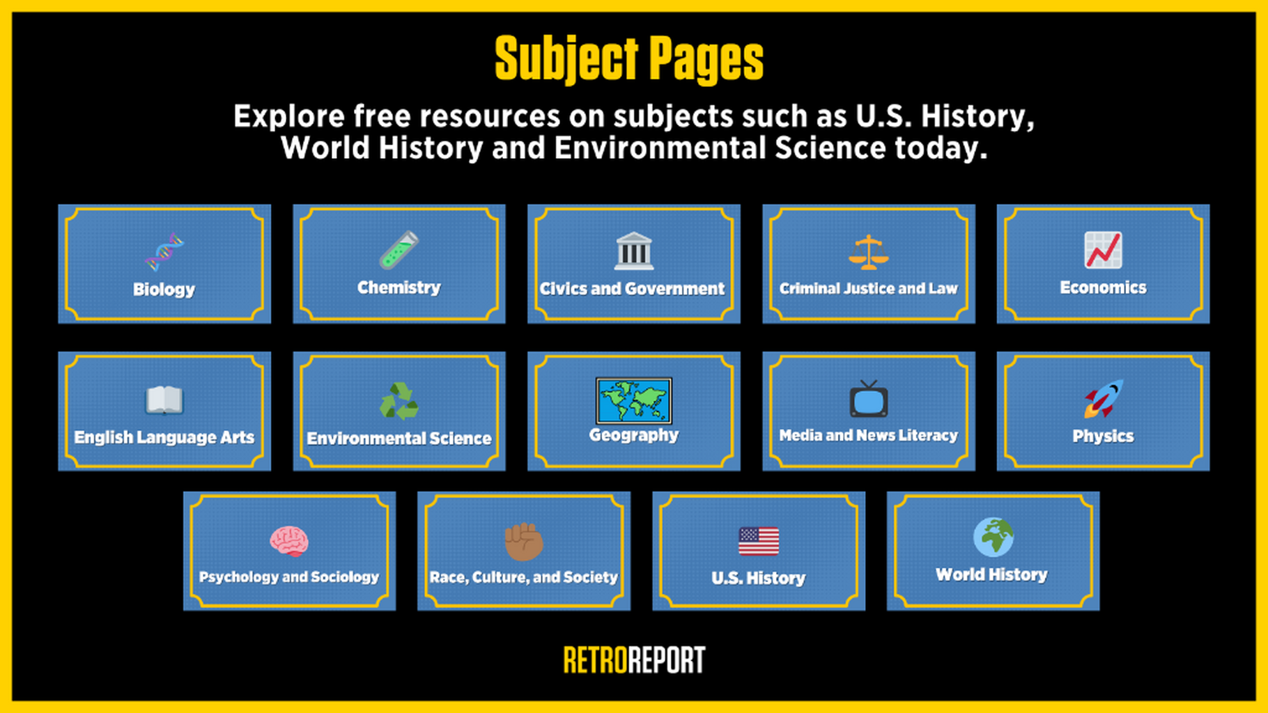 View Our New Subject Pages 