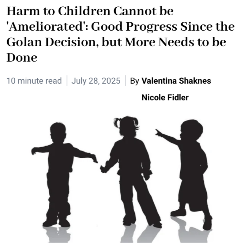 New York Law Journal Article - Harm to Children Cannot be 'Ameliorated': Good Progress Since the Golan Decision, but More Needs to be Done