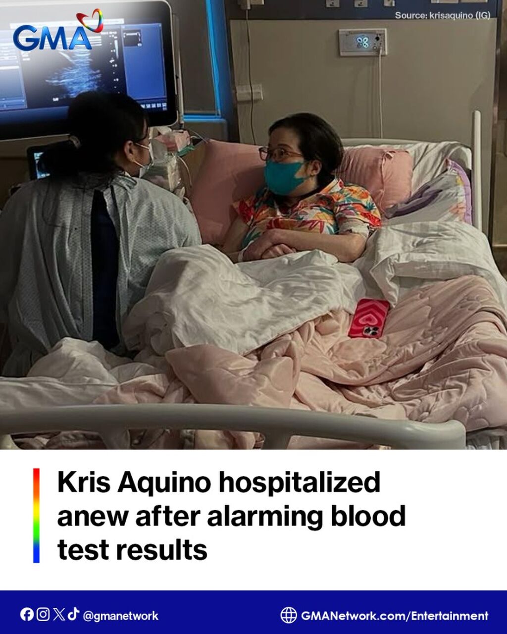 Kris Aquino hospitalized anew after alarming blood test results
