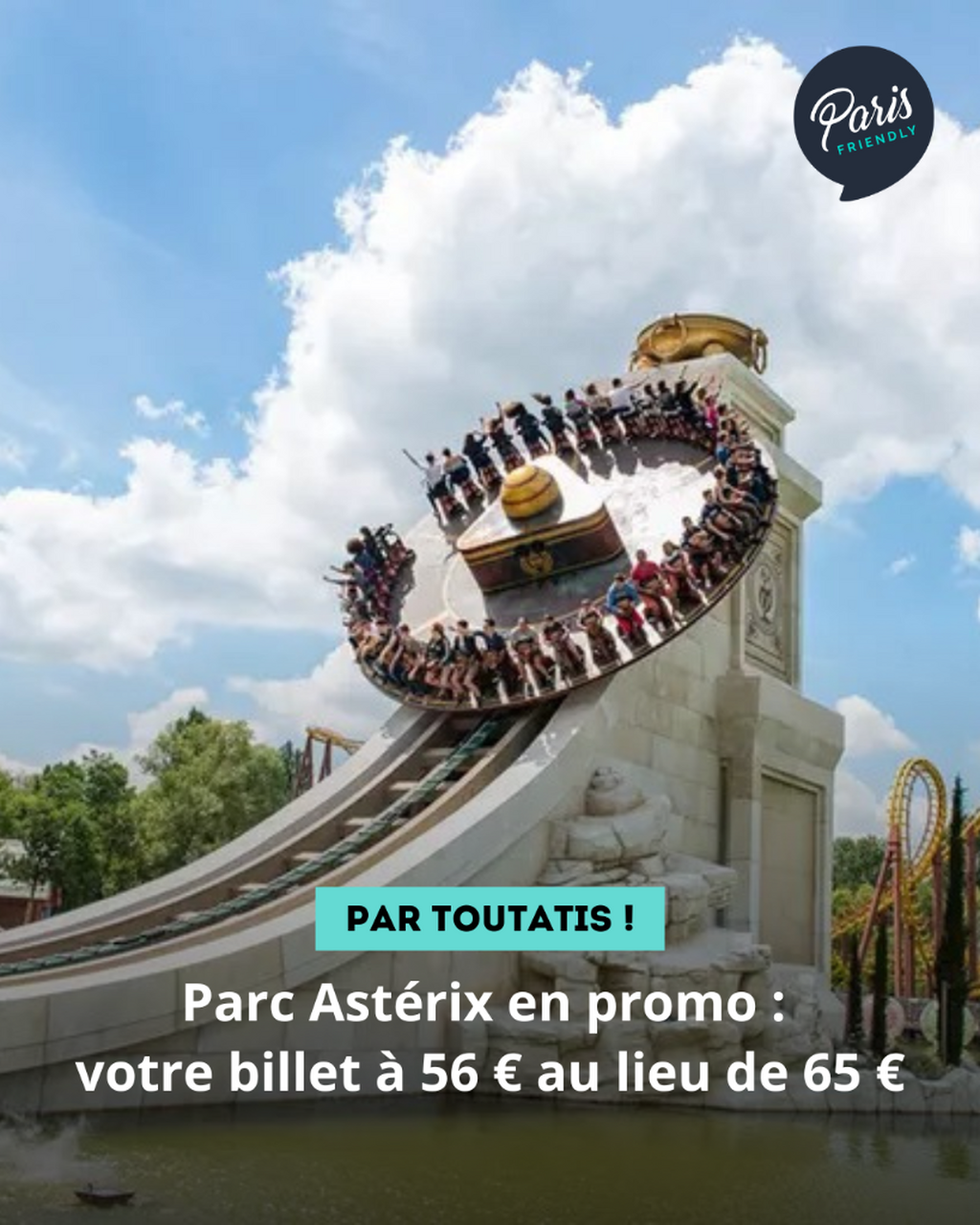 Parc Ast&eacute;rix en promo : votre billet &agrave; 56 &euro; au lieu de 65 &euro;