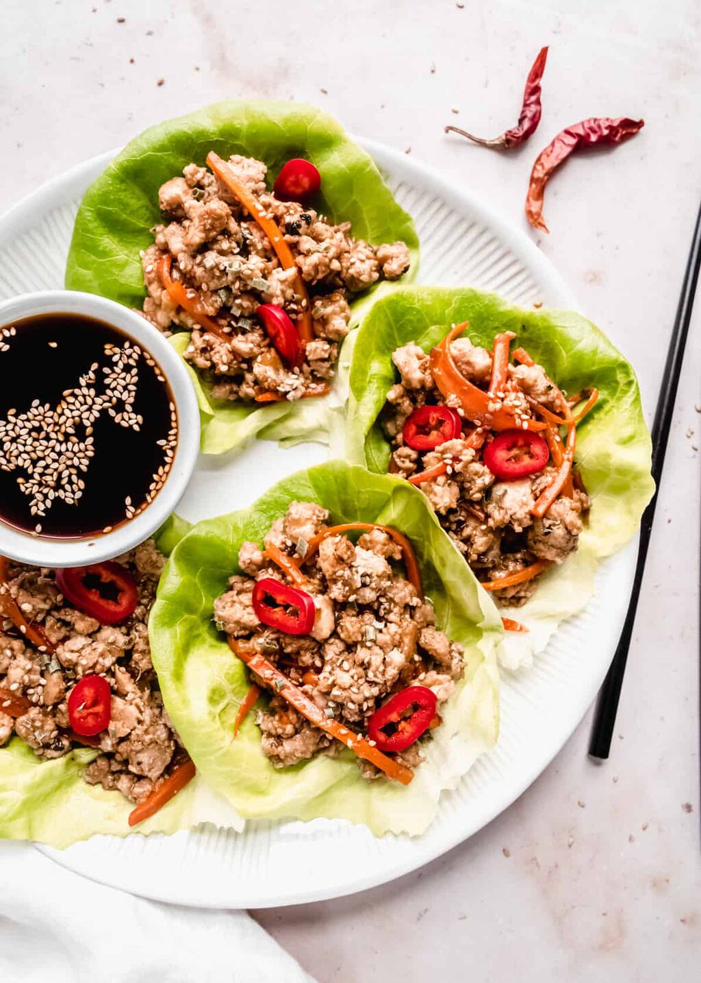 Healthy Copycat PF Chang Chicken Lettuce Wraps | Windy City Dinner Fairy