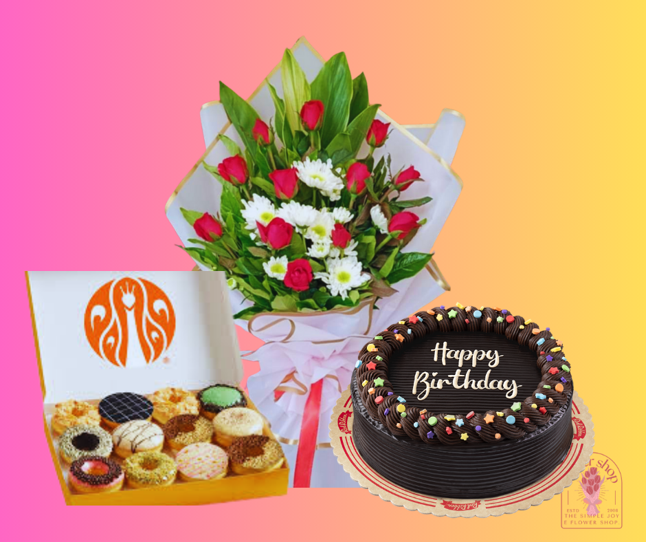 Bouquet,Jco with Cake