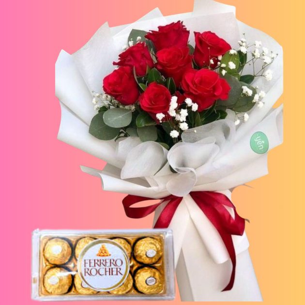 Assorted Bouquet with t8 Ferrero