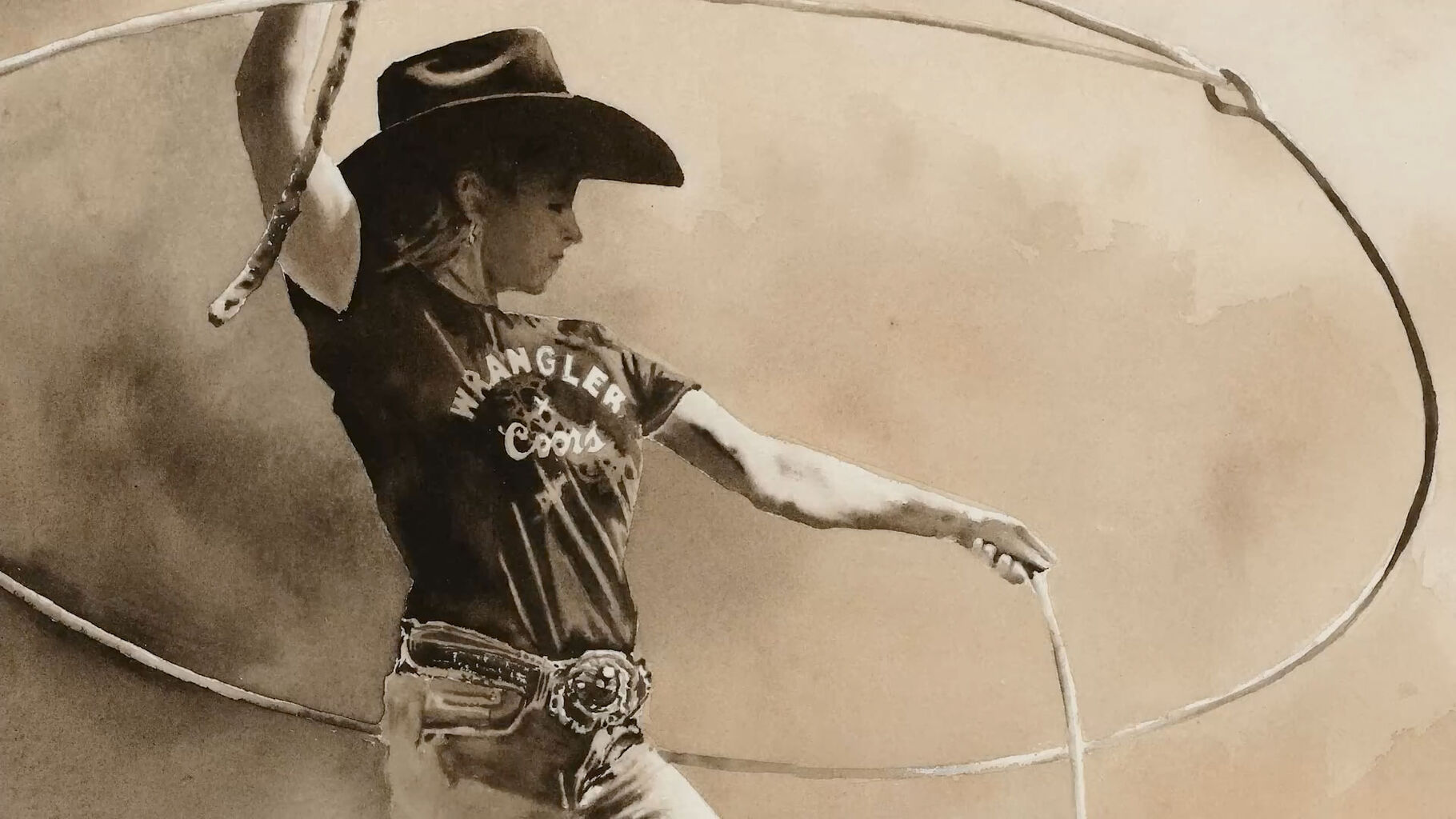 Wrangler and Coors Banquet unveil Western apparel collab with watercolor ads painted in beer