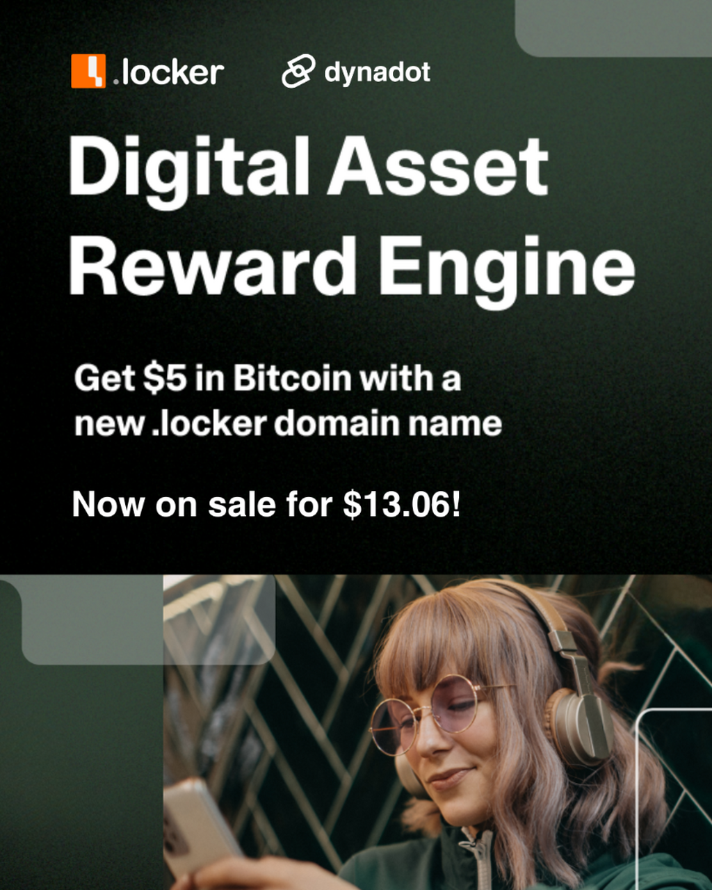 Get a $5 Bitcoin reward with .LOCKER!