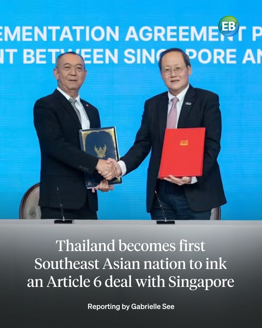 Thailand becomes first Southeast Asian nation to ink an Article 6 deal with Singapore