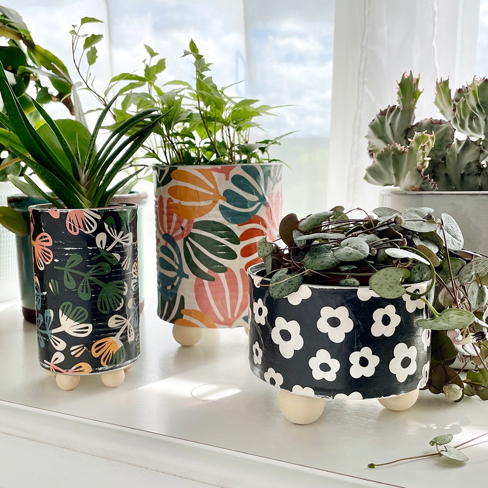 Upcycled Can Planters