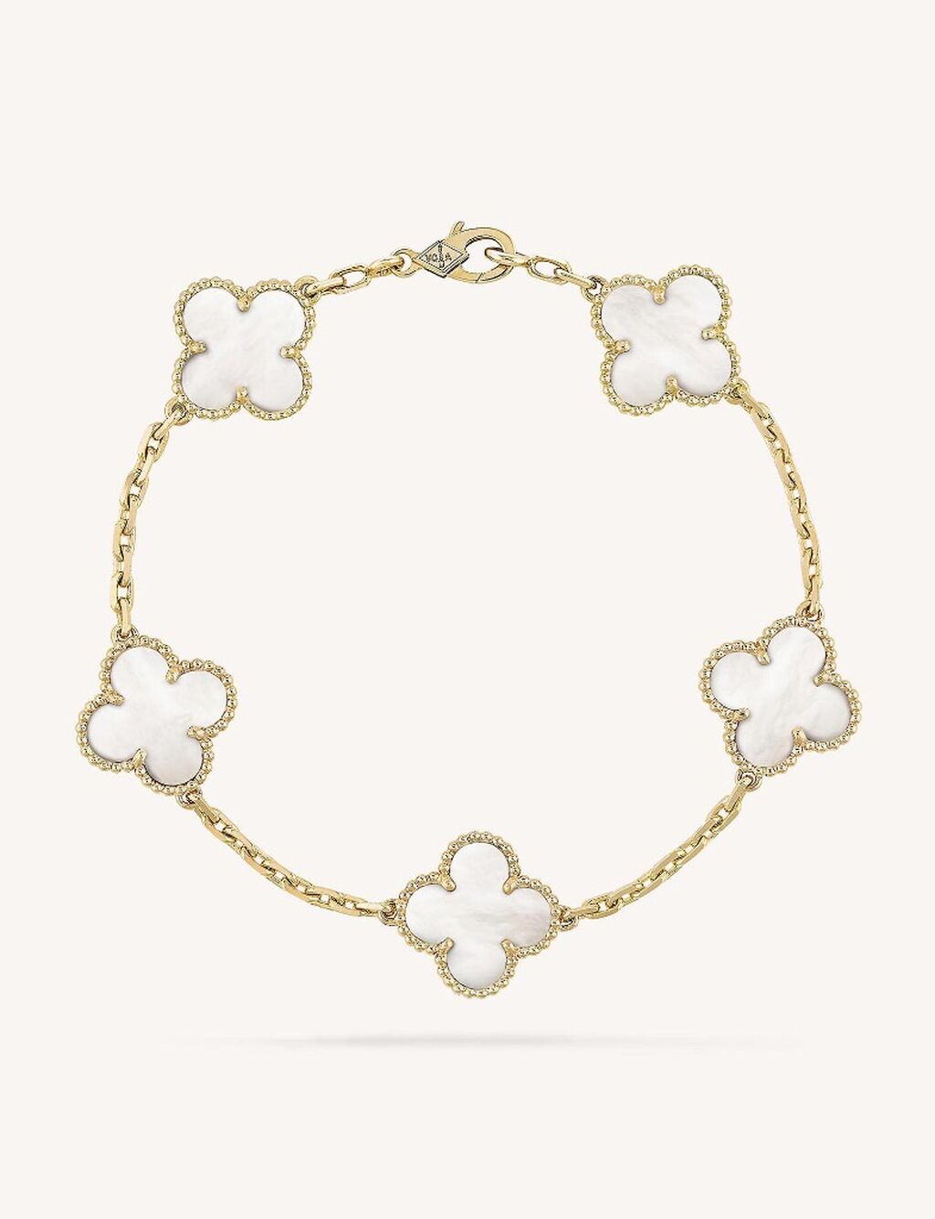 White and gold van cleef bracelet 