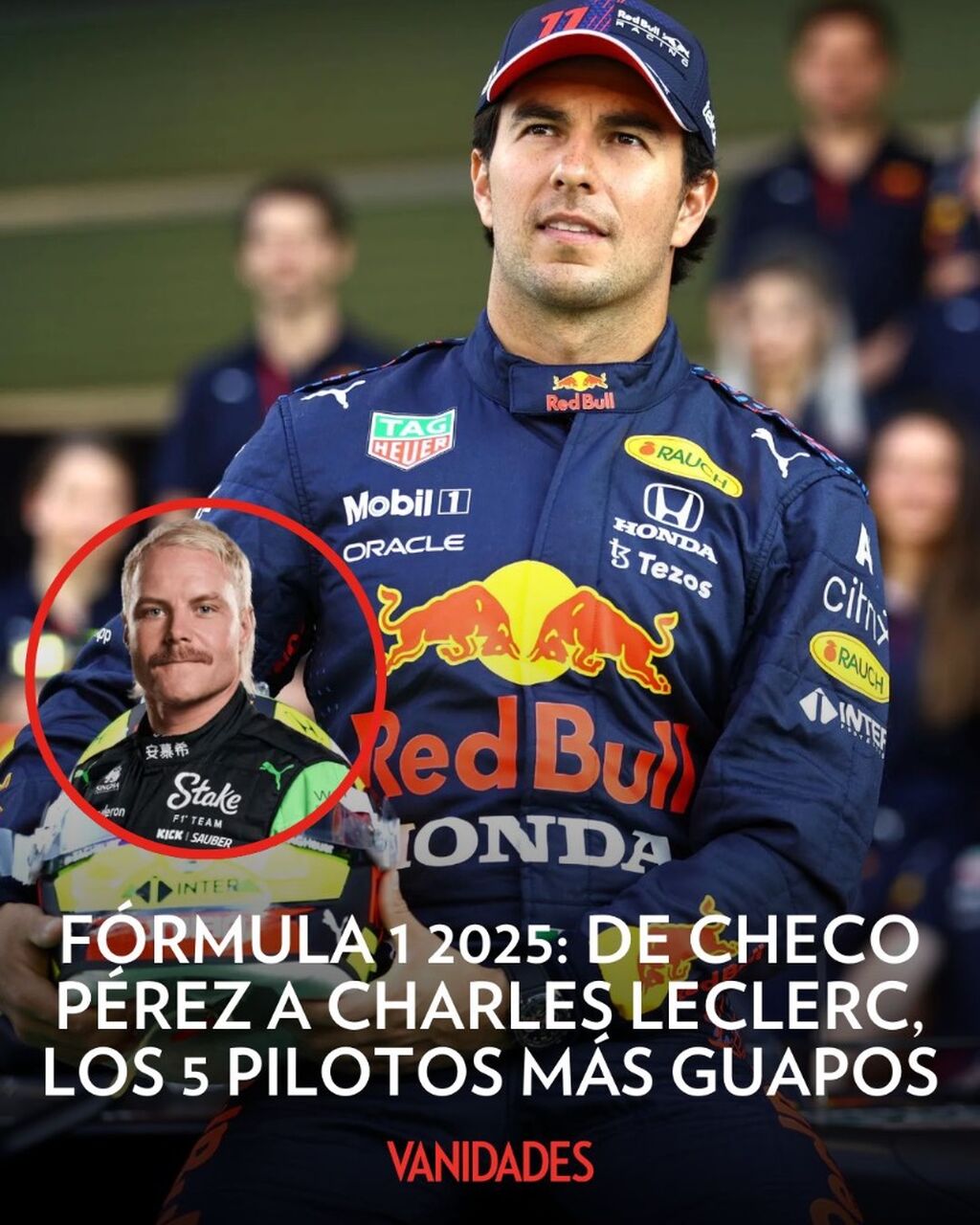 F&oacute;rmula 1 2025: De Checo P&eacute;rez a Charles Leclerc, los 5 pilotos m&aacute;s guapos