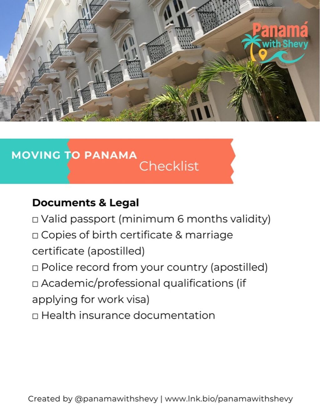 Moving to Panama Checklist