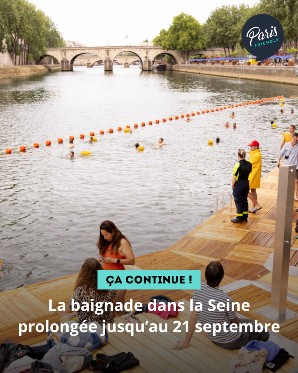 La baignade dans la Seine prolong&eacute;e jusqu&rsquo;au 21 septembre