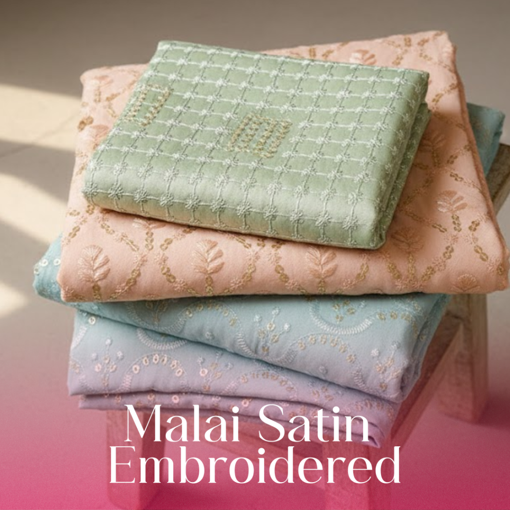 Malai Satin Embroidered