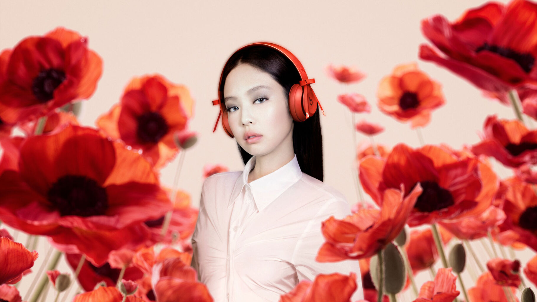 Beats and Jennie unveil ruby-red Beats Solo 4 headphone collab