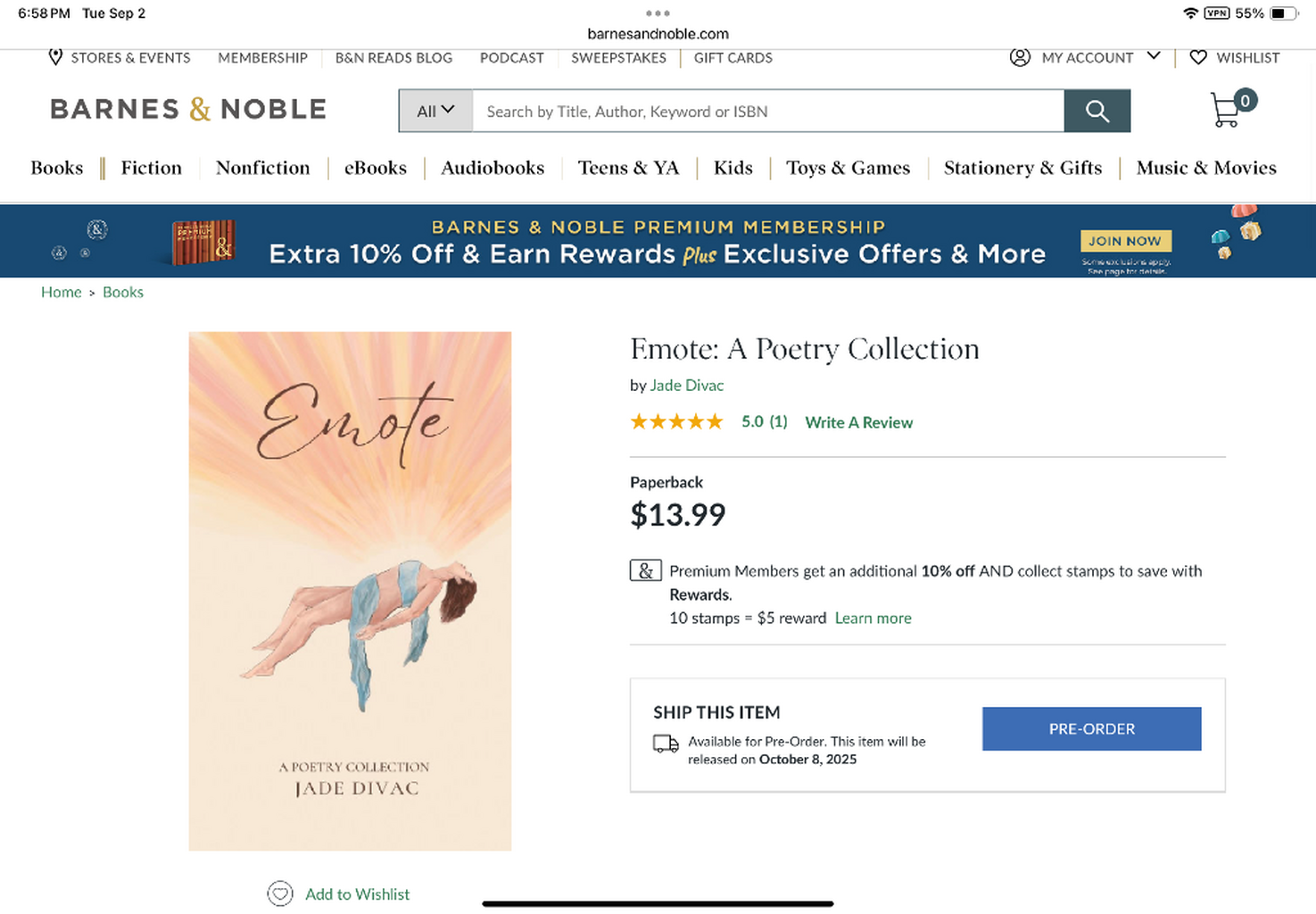 Order Emote (Barnes & Noble)