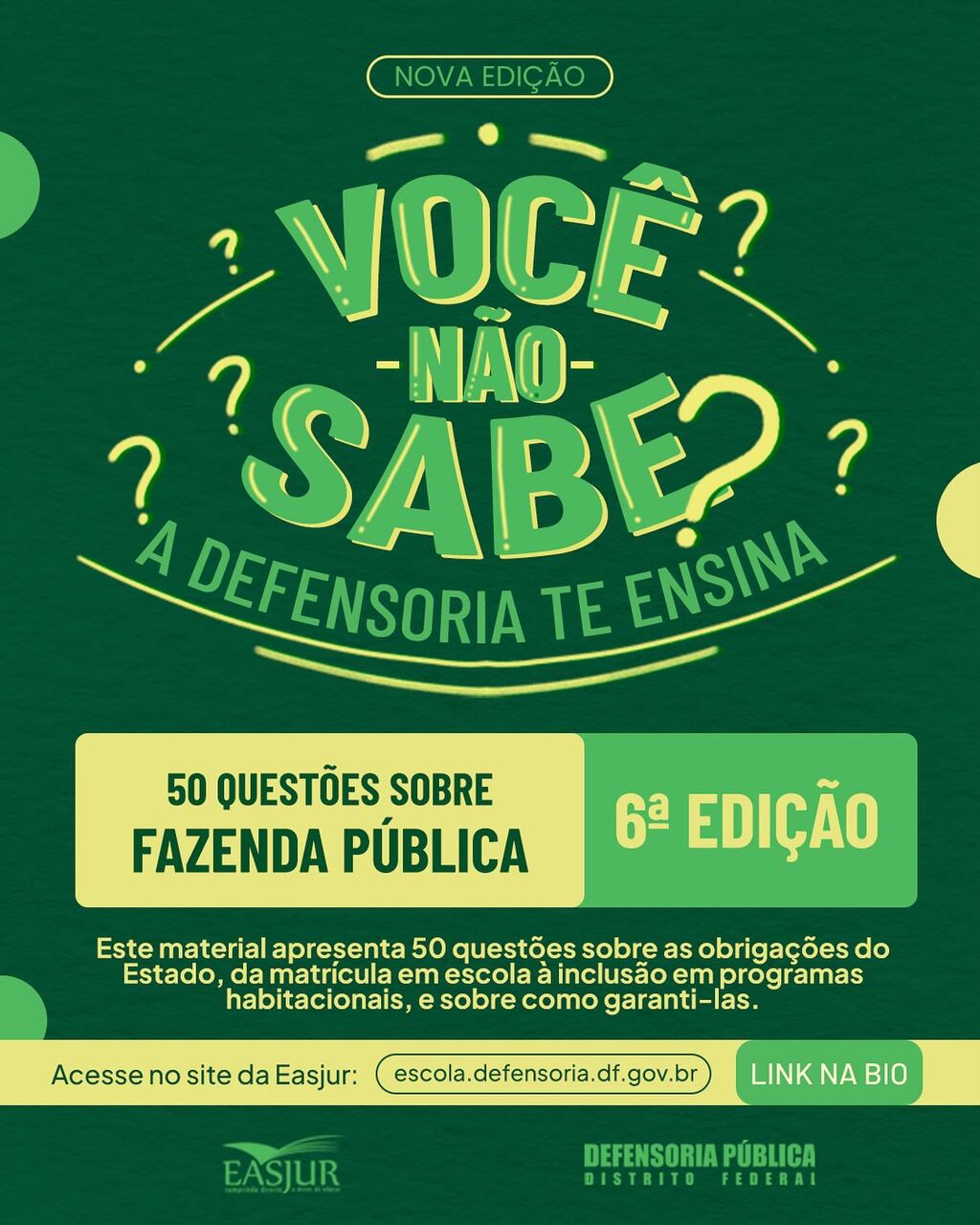 Fazenda P&uacute;blica - Voc&ecirc; N&atilde;o Sabe? A Defensoria te Ensina