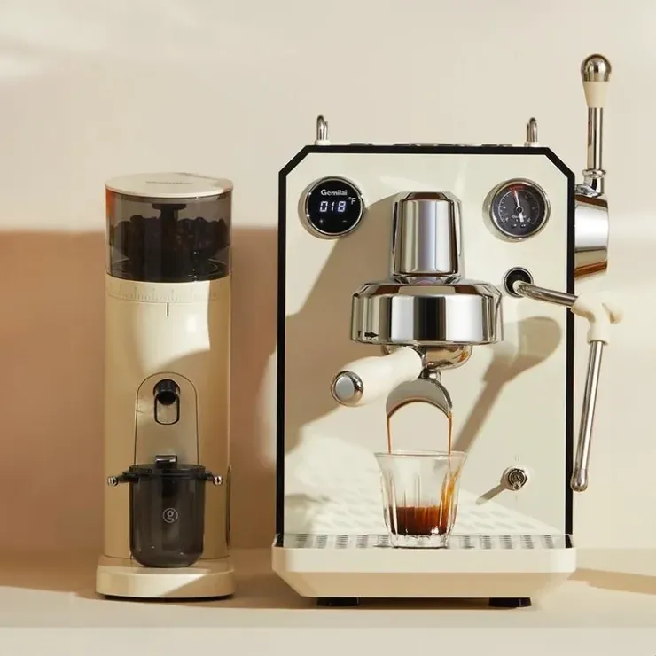 Gemilai Owl Espresso Machine & Gemilai Burr Coffee Grinder