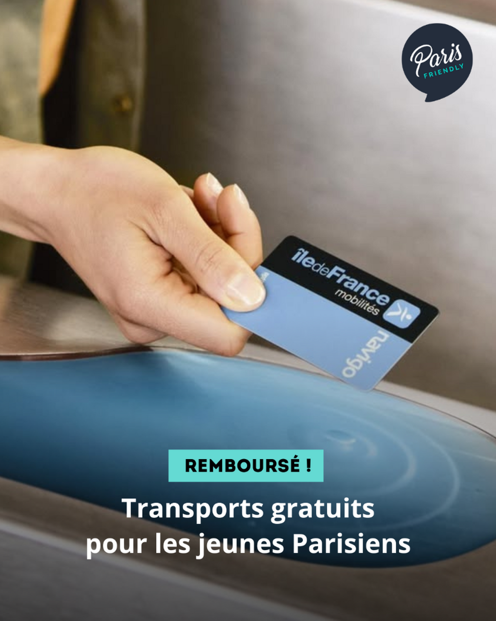 Transports gratuits pour les jeunes Parisiens