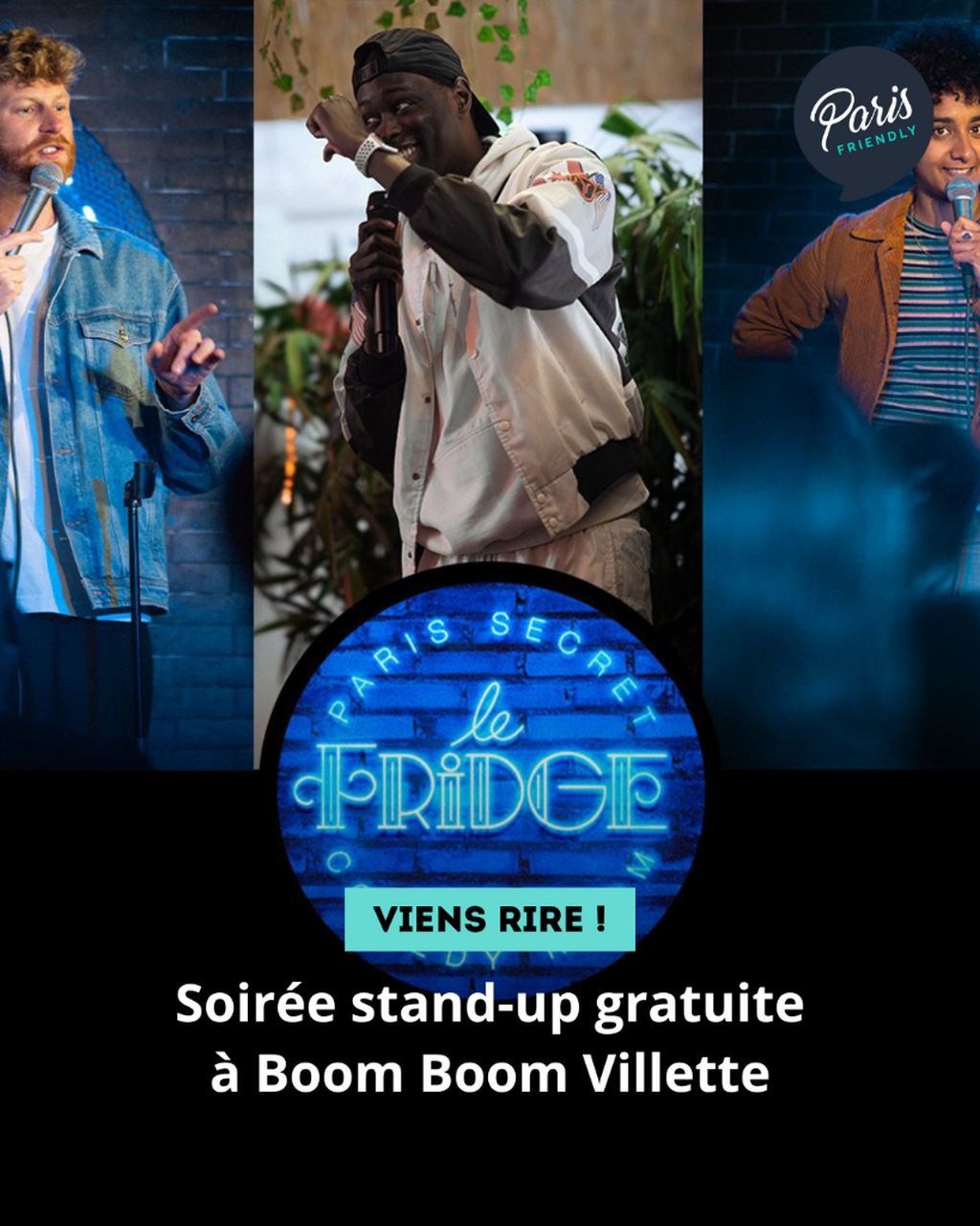 Soir&eacute;e stand-up gratuite &agrave; Boom Boom Villette