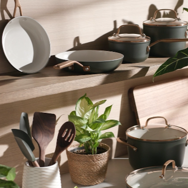  KitchenAid&reg; Design Series Evergreen Hard-Anodized Ceramic Induction cookware