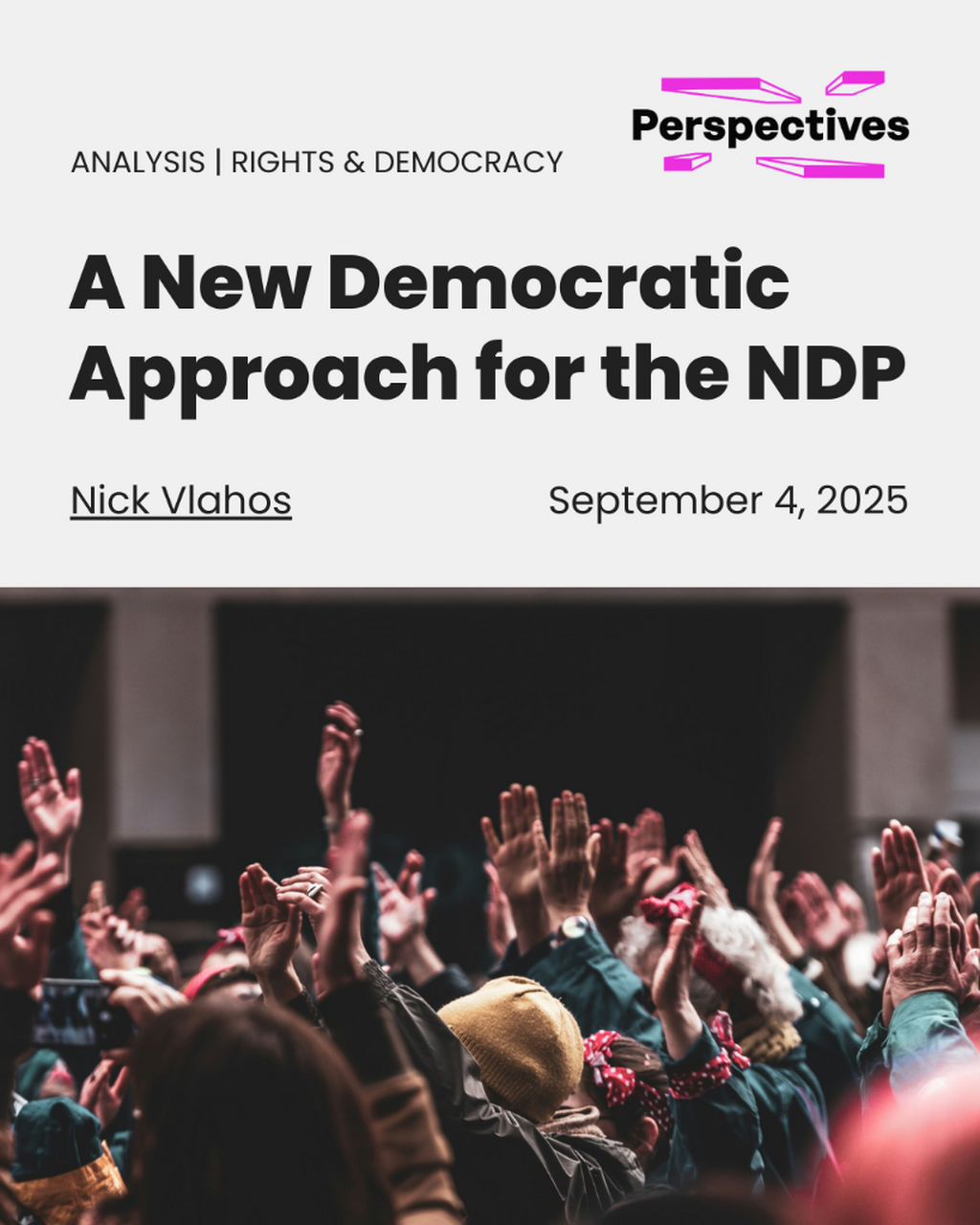 A New Democratic Approach for the NDP | Perspectives Journal