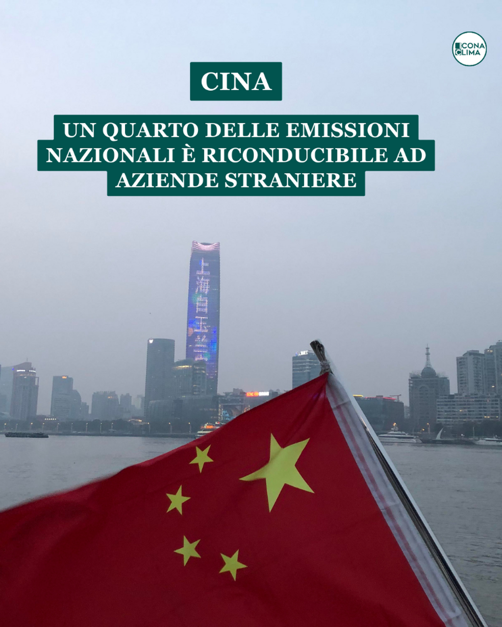 Cina: un quarto delle emissioni nazionali &egrave; riconducibile ad aziende straniere