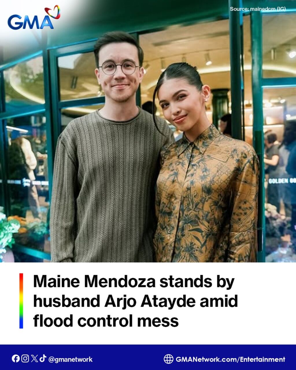 Maine Mendoza stands by husband Arjo Atayde amid flood control mess
