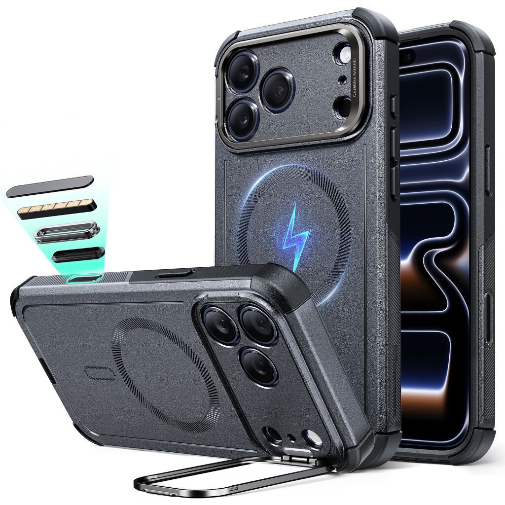 ESR Cyber Tough Stash Stand Case-iPhone17 Pro