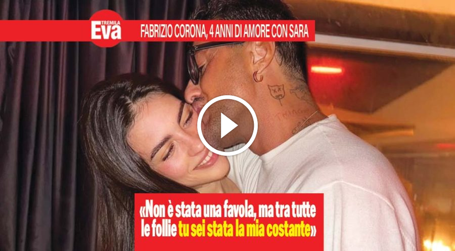 Fabrizio Corona e Sara Barbieri festeggiano 4 anni d'amore