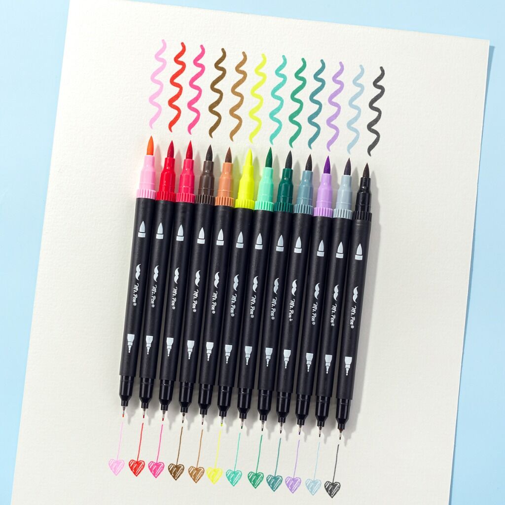  Dual Tip Brush Pens