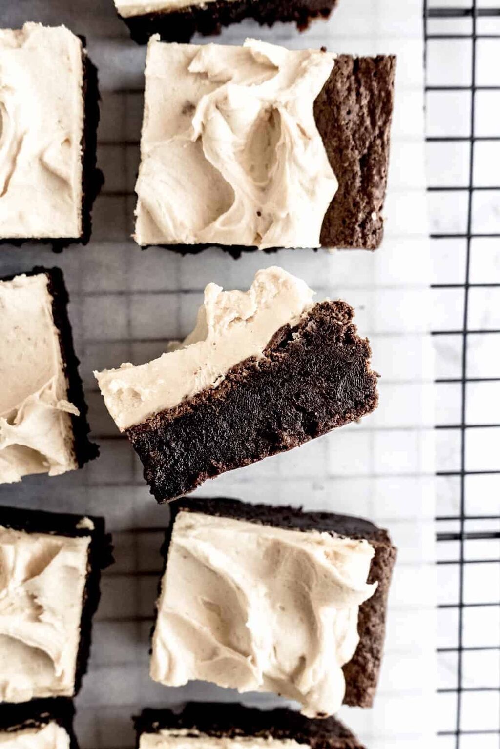 Fudgy Whiskey Brownies & Peanut Butter Frosting - Windy City Dinner Fairy