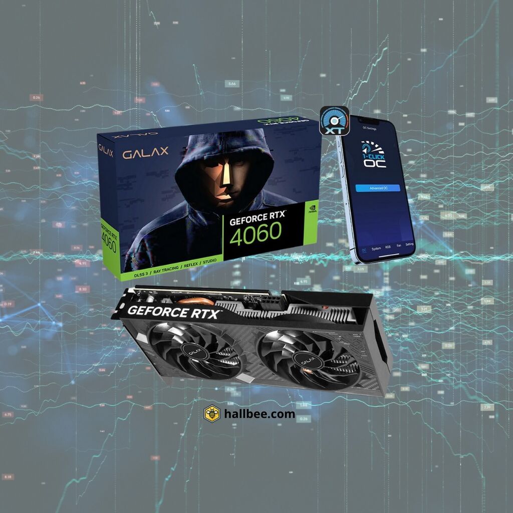 Placa de V&iacute;deo GALAX RTX 4060 1-CLICK OC 2X V2: Desempenho e Inova&ccedil;&atilde;o para Gamers e Profissionais