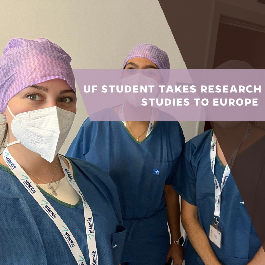 UF student takes research studies to Europe