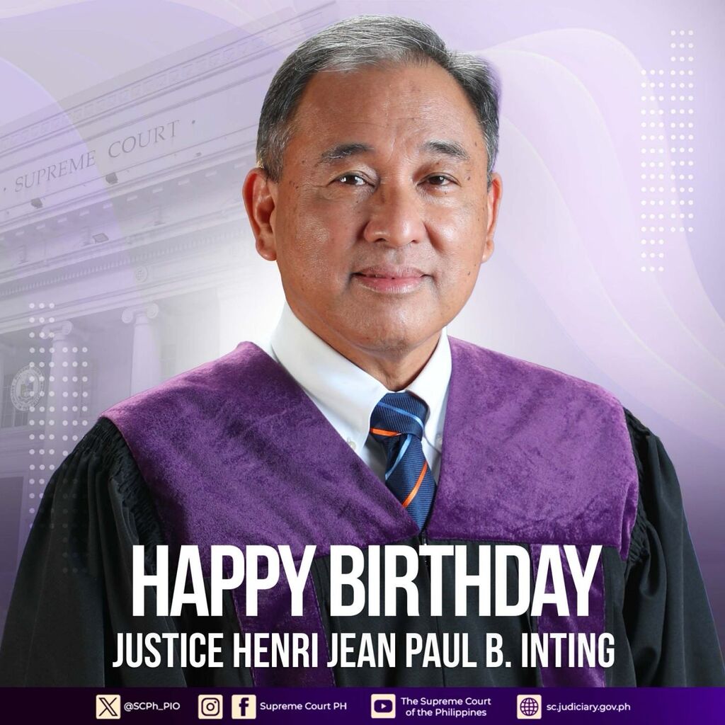 Happy birthday, Justice Henri Jean Paul B. Inting