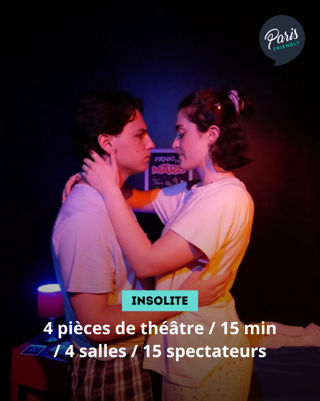 4 pi&egrave;ces de th&eacute;&acirc;tre / 15 min / 4 salles / 15 spectateurs