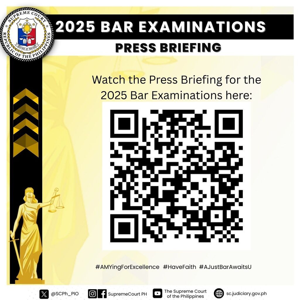 Supreme Court Associate Justice Amy C. Lazaro-Javier, 2025 Bar Exams Chair, Holds Press Briefing