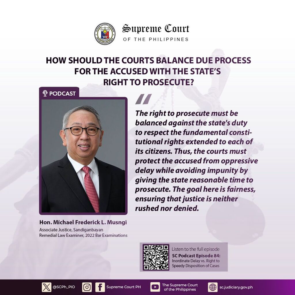  #SCphPodcast Episode 84: Inordinate Delay vs. Right to Speedy Disposition of Cases