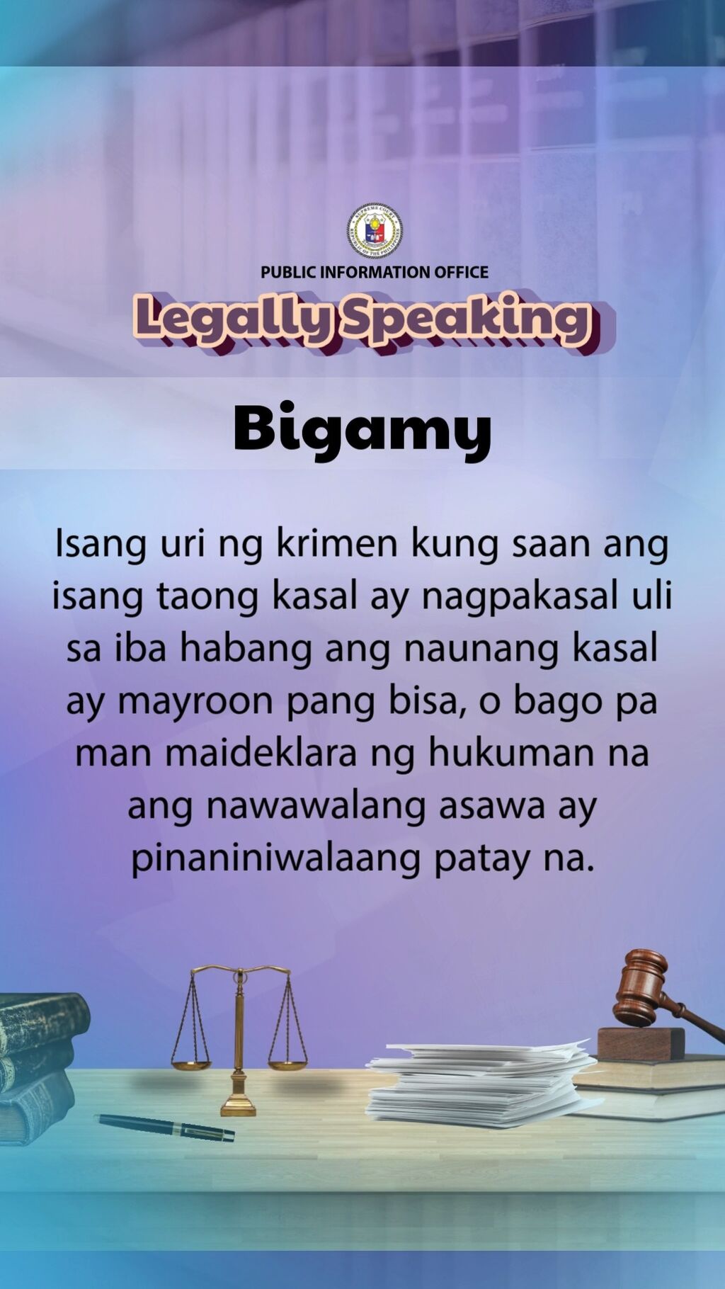 #SCPHLEGALLYSPEAKING Bigamy