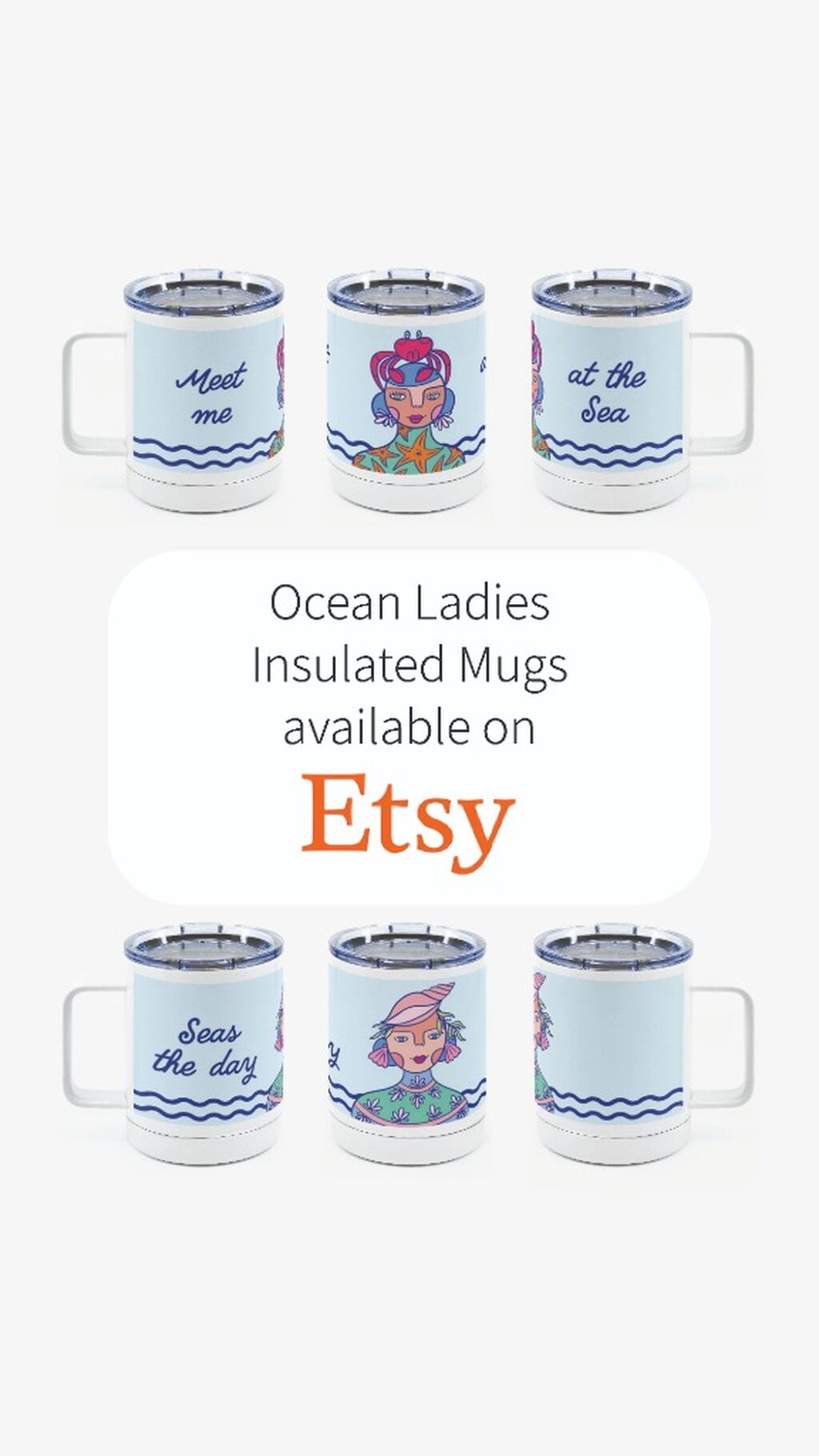 Ocean Ladies Mugs | Etsy