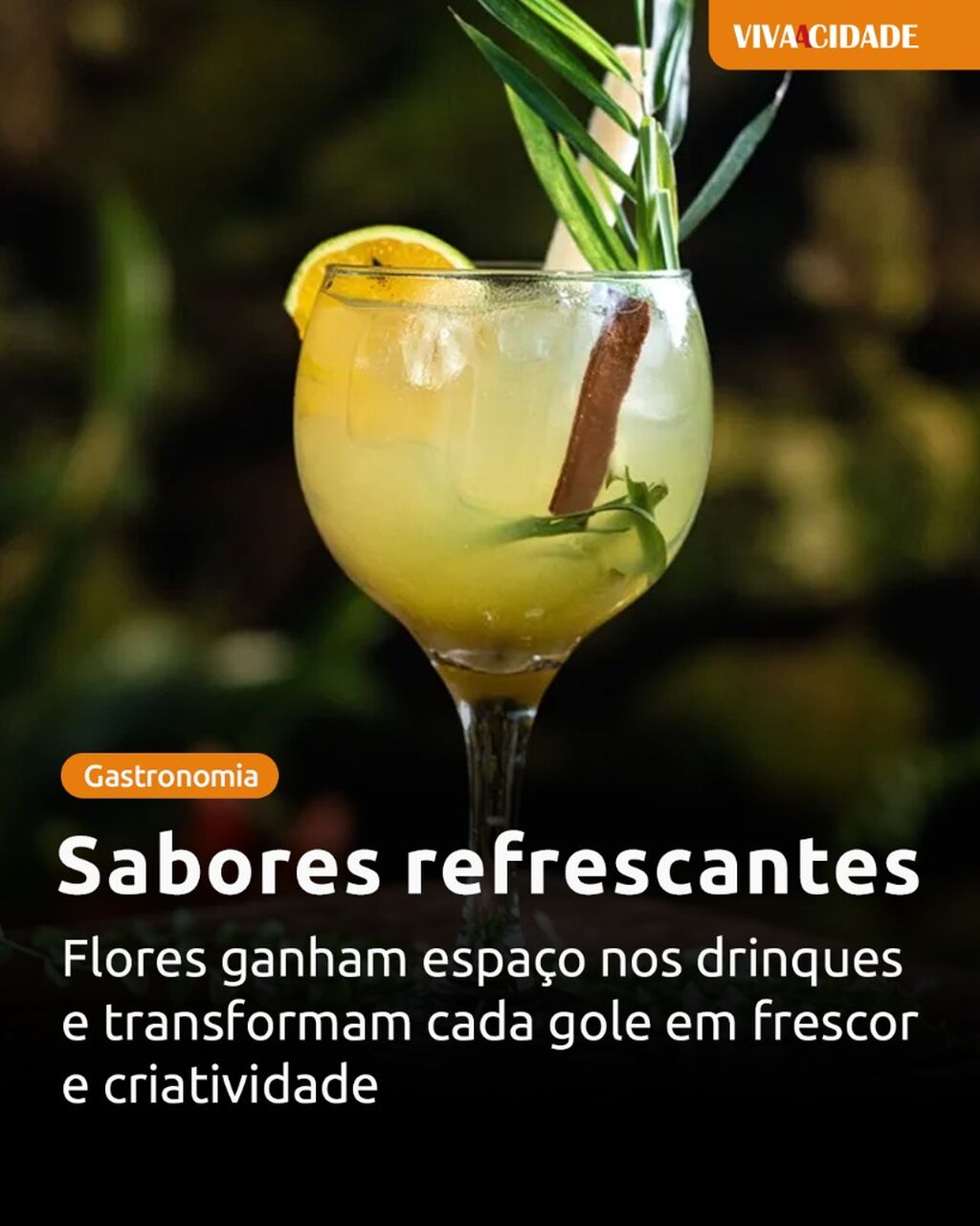 Sabores refrescantes no copo